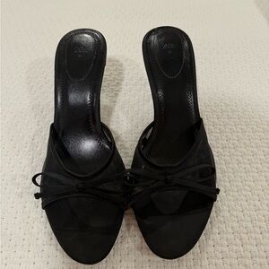 Zara Women's Mesh Bow Kitten Heels